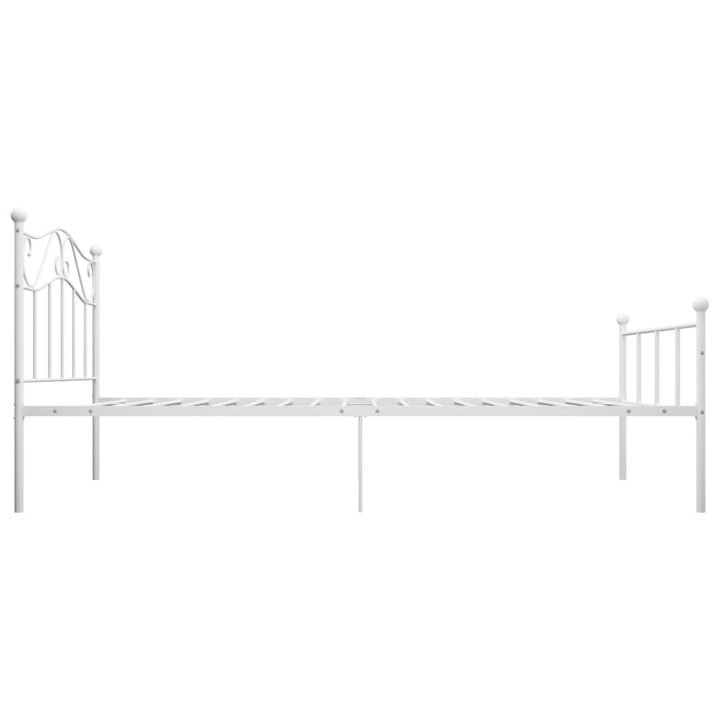 Sengeramme hvit metall 100x200 cm