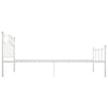 Sengeramme hvit metall 100x200 cm