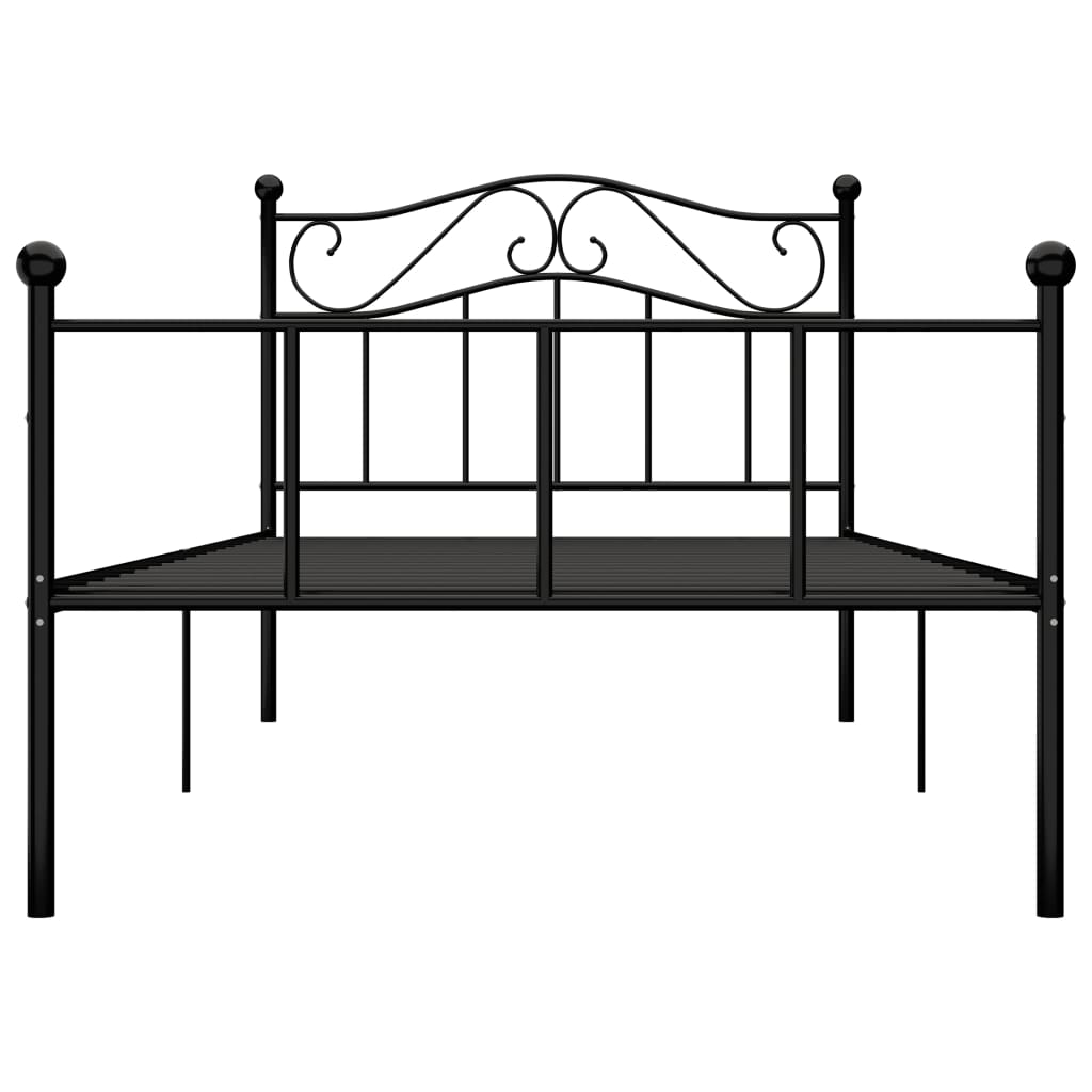 Sengeramme svart metall 90x200 cm