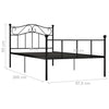Sengeramme svart metall 90x200 cm