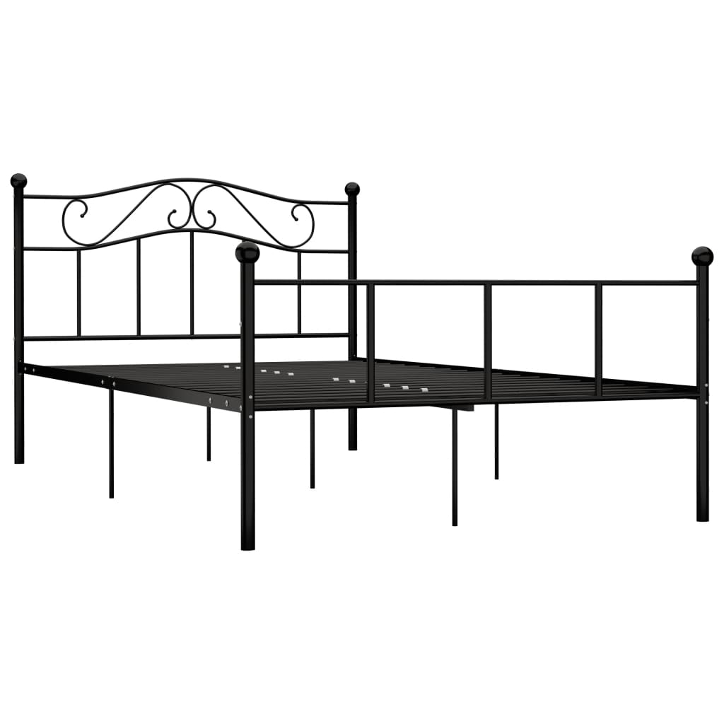 Sengeramme svart metall 120x200 cm