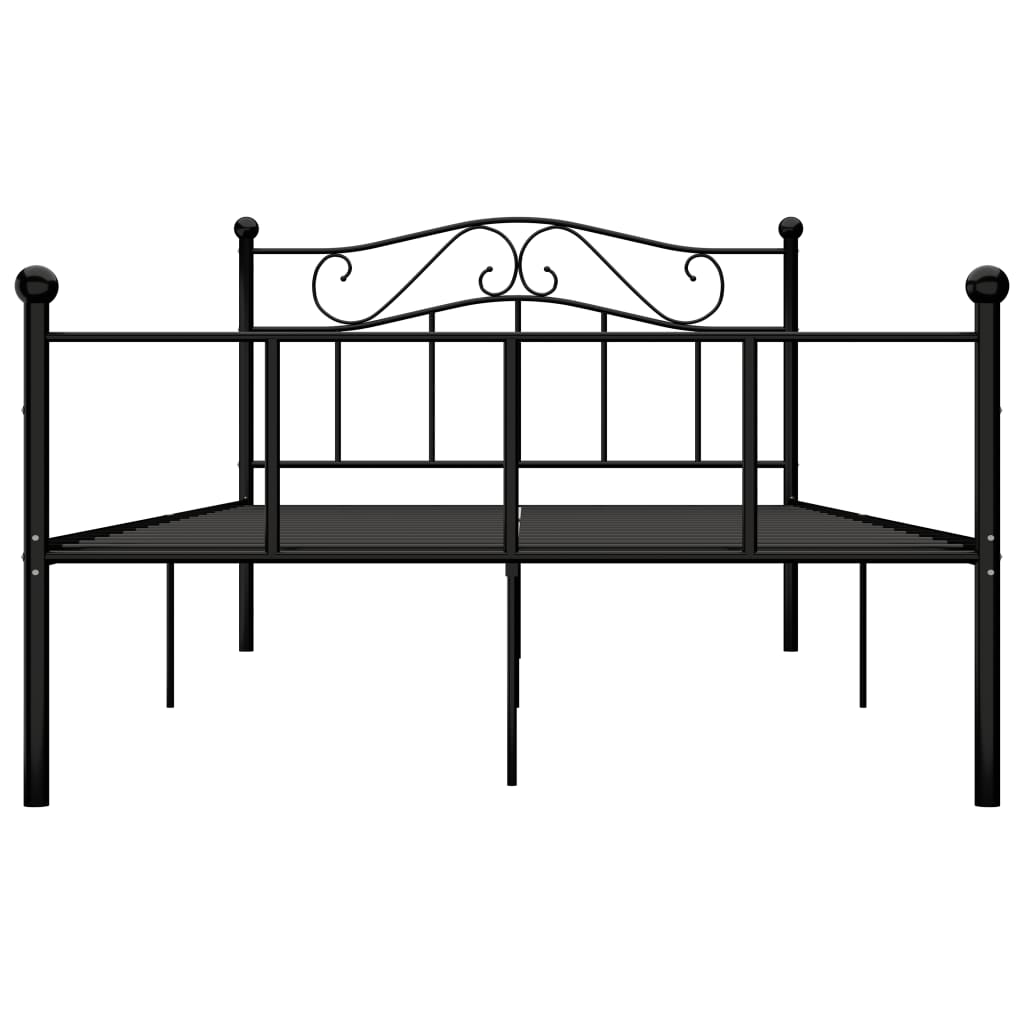 Sengeramme svart metall 120x200 cm