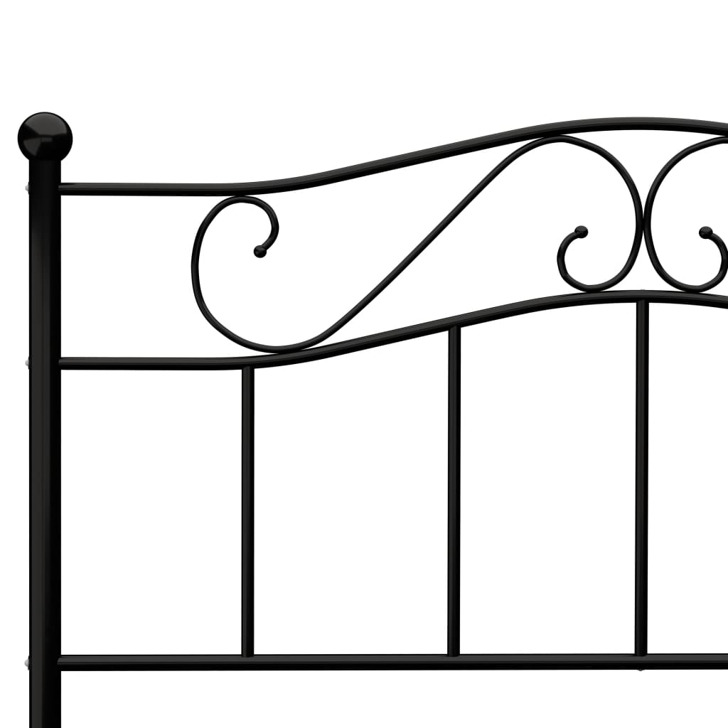 Sengeramme svart metall 120x200 cm