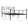 Sengeramme svart metall 120x200 cm