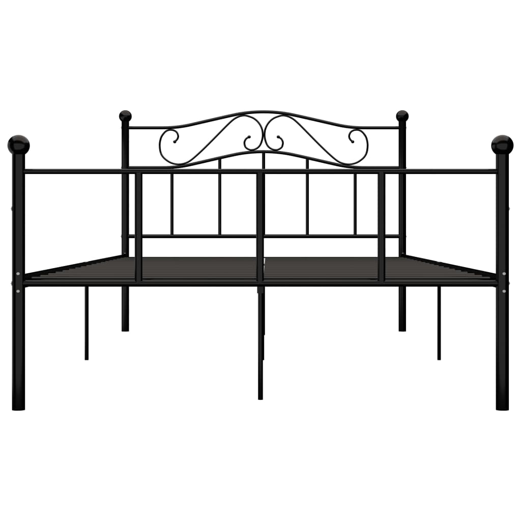 Sengeramme svart metall 140x200 cm