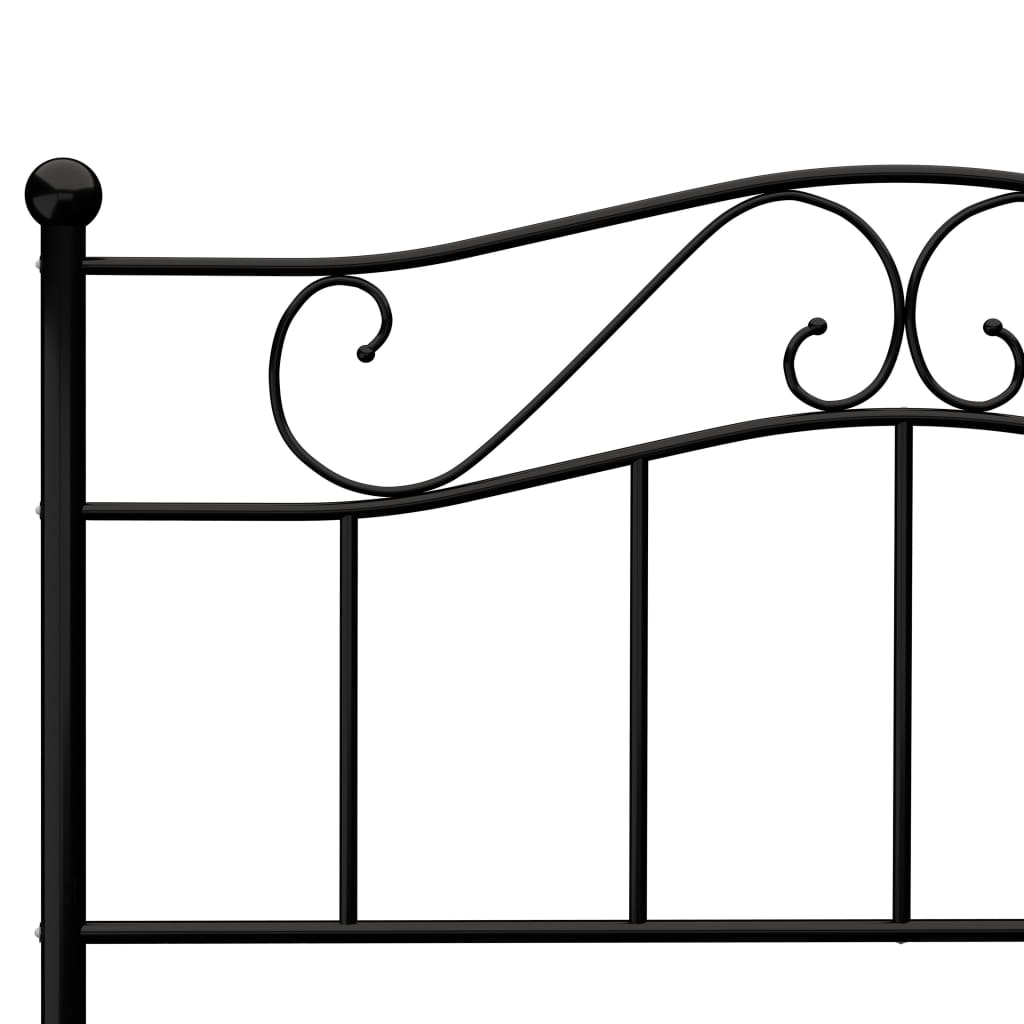 Sengeramme svart metall 140x200 cm