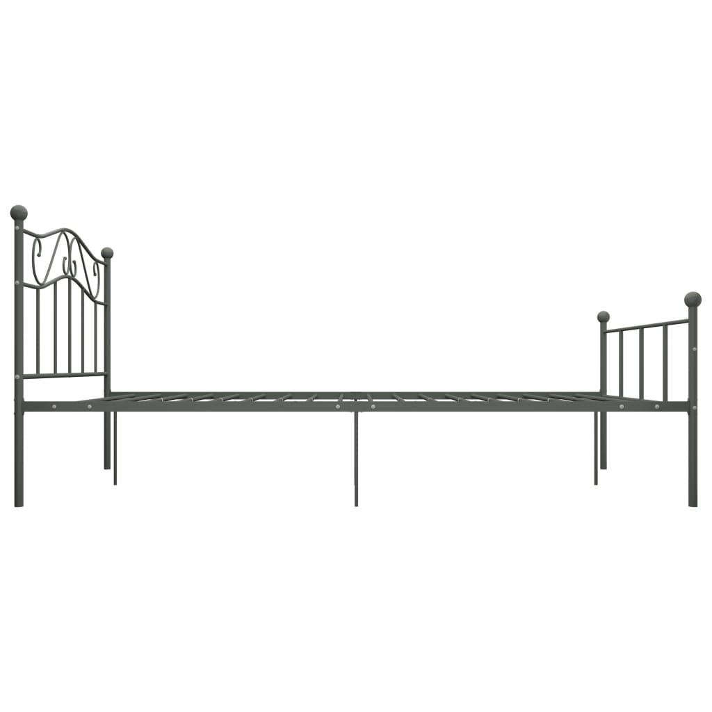 Sengeramme grå metall 120x200 cm