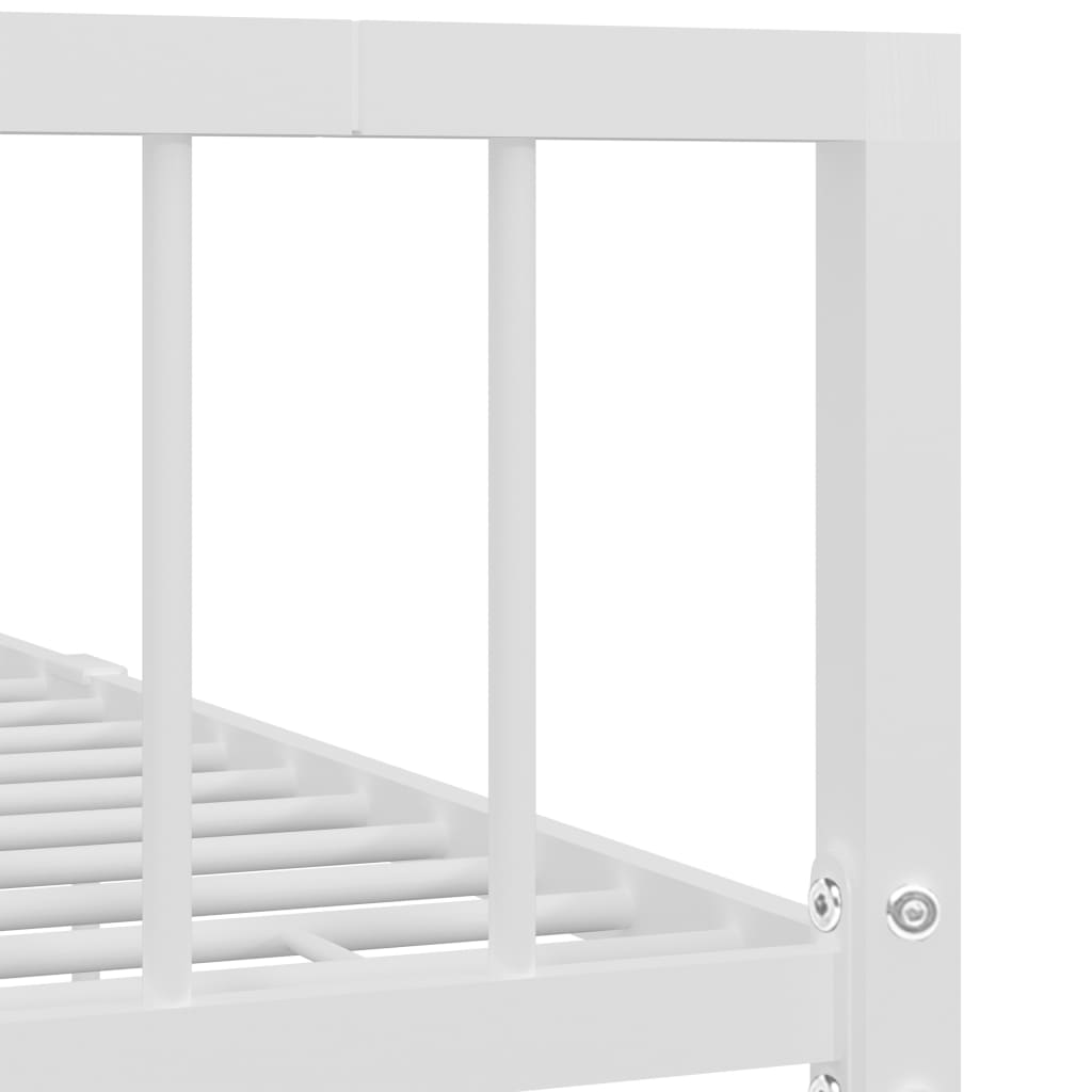 Sengeramme hvit metall 100x200 cm