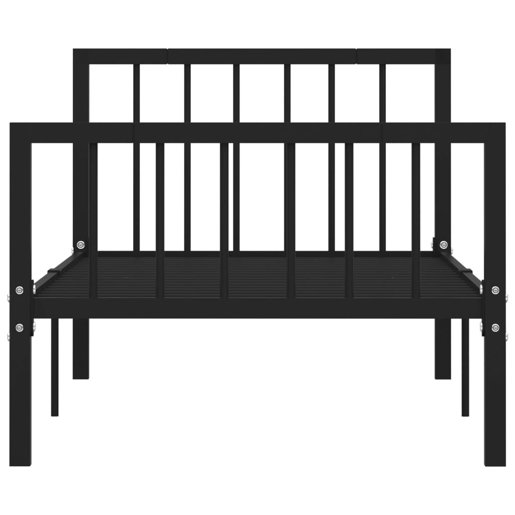 Sengeramme svart metall 90x200 cm