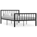 Sengeramme svart metall 120x200 cm