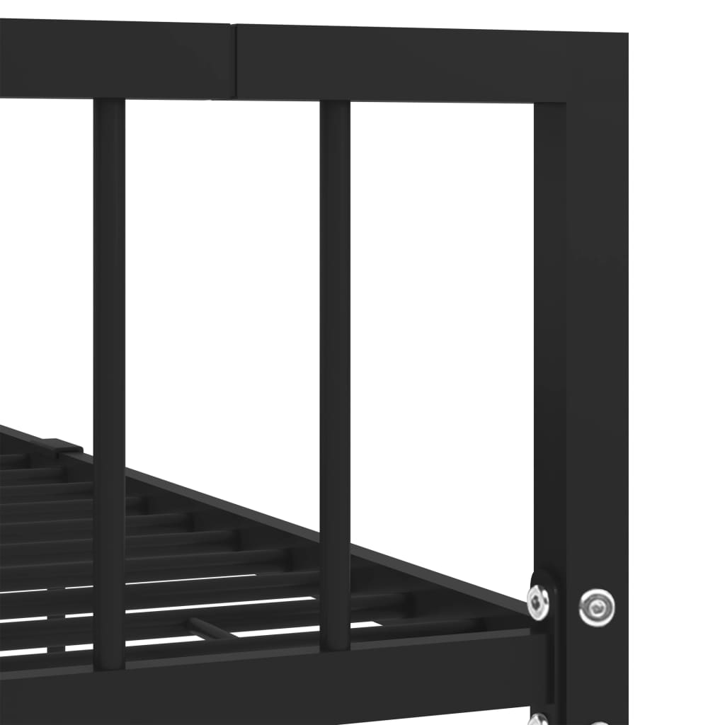 Sengeramme svart metall 120x200 cm