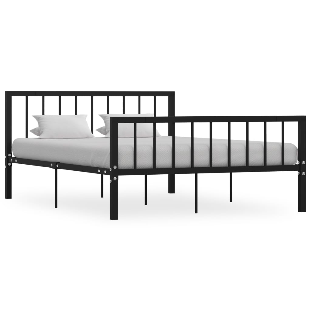 Sengeramme svart metall 140x200 cm