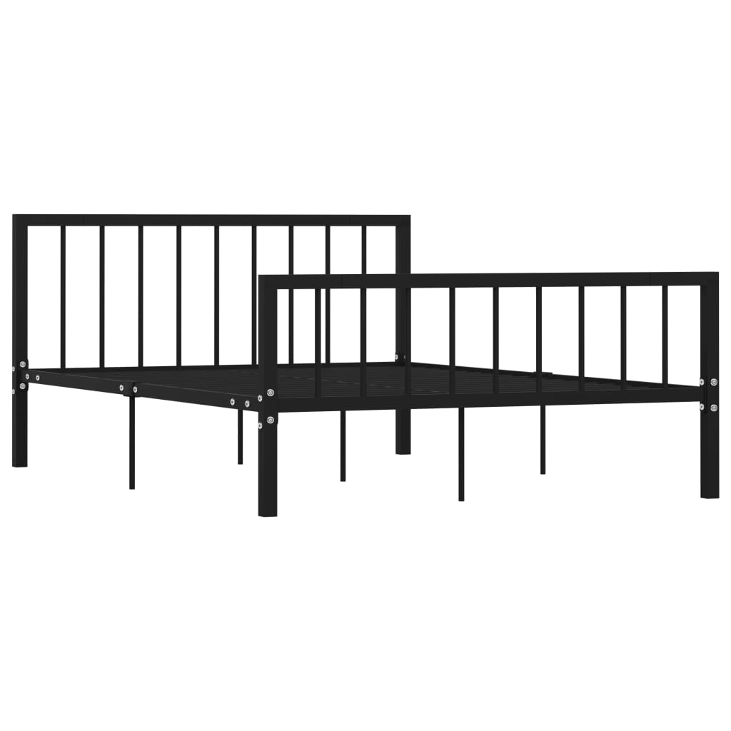 Sengeramme svart metall 140x200 cm