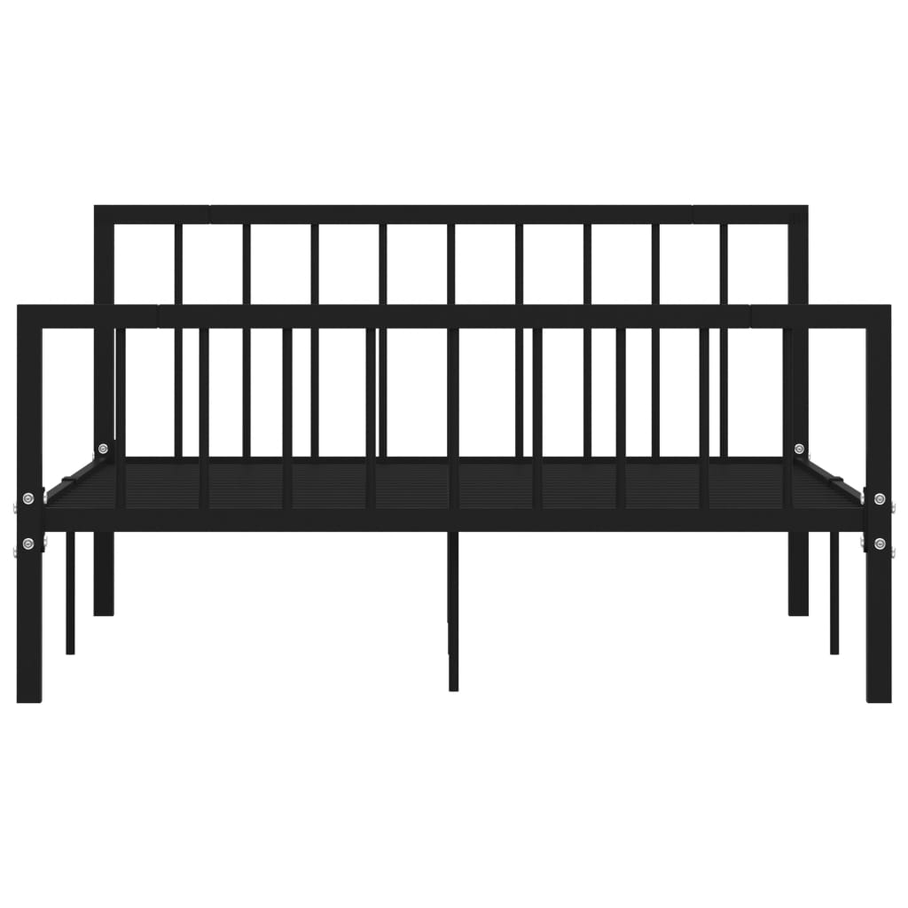 Sengeramme svart metall 140x200 cm