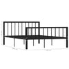 Sengeramme svart metall 140x200 cm