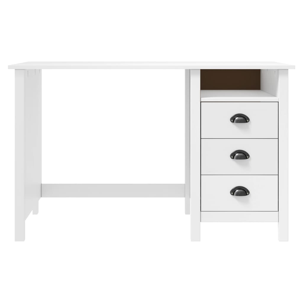 Skrivebord Hill med 3 skuffer 120x50x74 cm heltre furu
