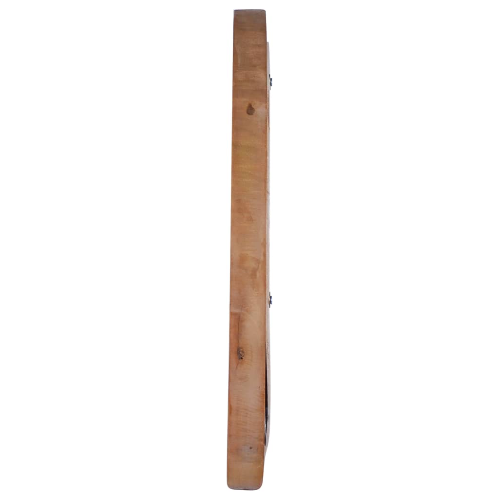 Veggspeil 40 cm teak rund