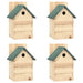 Fuglehus 4 stk 23x19x33 cm gran
