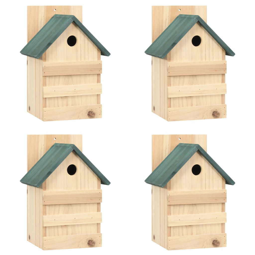 Fuglehus 4 stk 23x19x33 cm gran