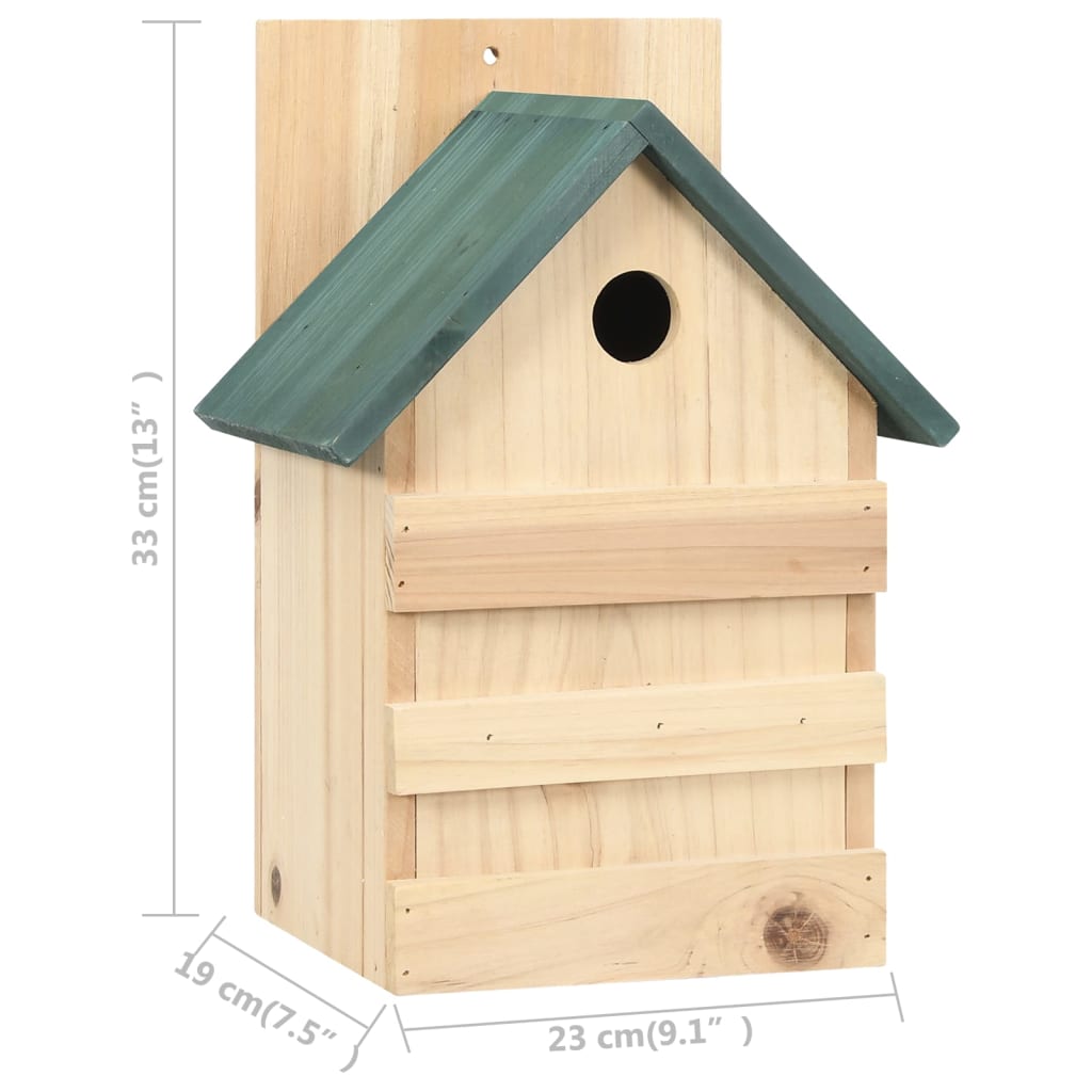 Fuglehus 4 stk 23x19x33 cm gran