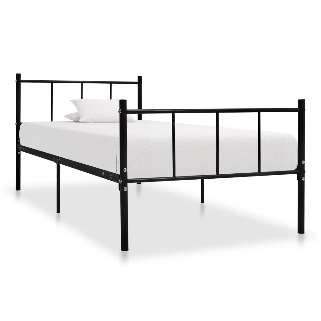 Sengeramme svart metall 90x200 cm
