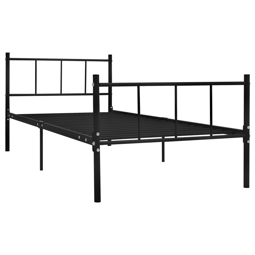 Sengeramme svart metall 90x200 cm