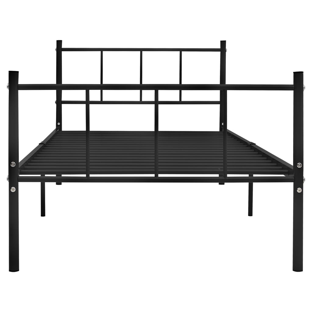 Sengeramme svart metall 90x200 cm