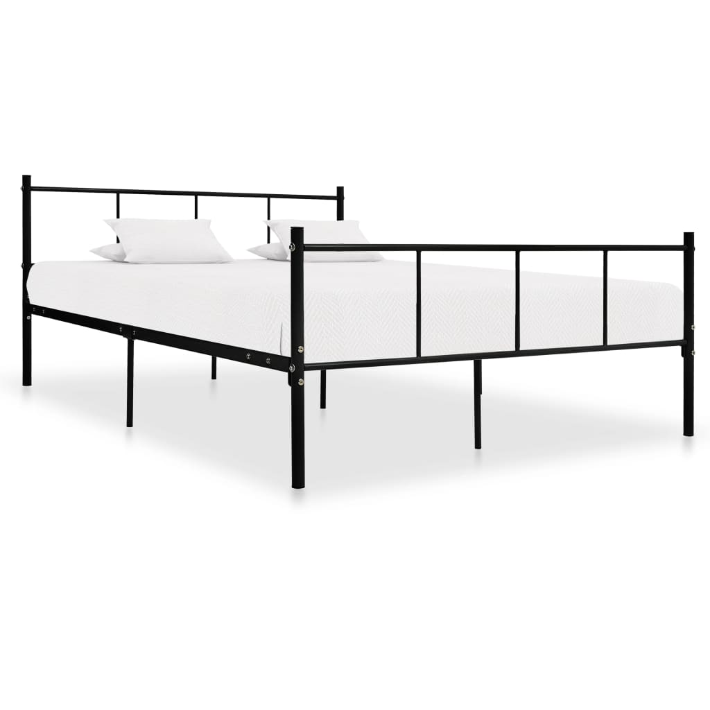Sengeramme svart metall 140x200 cm