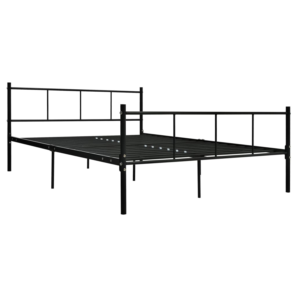 Sengeramme svart metall 140x200 cm