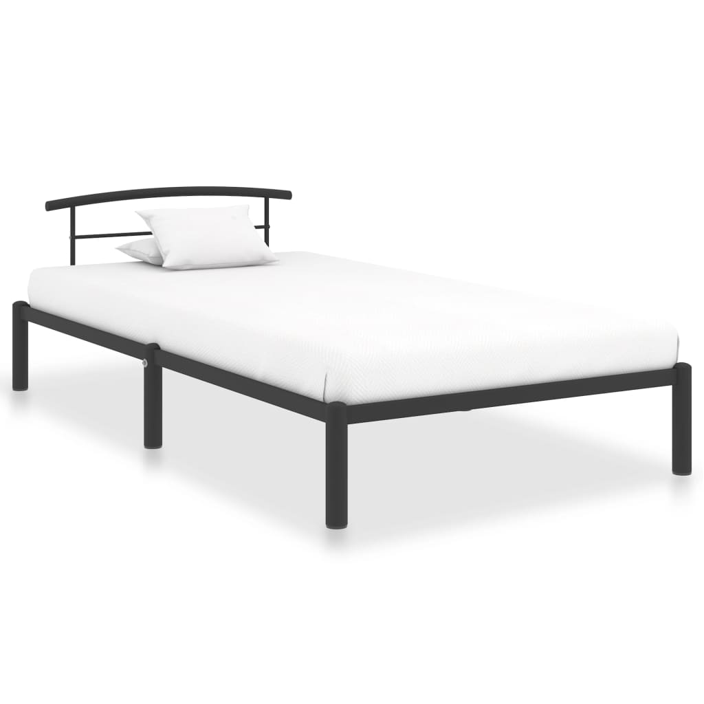Sengeramme svart metall 100x200 cm