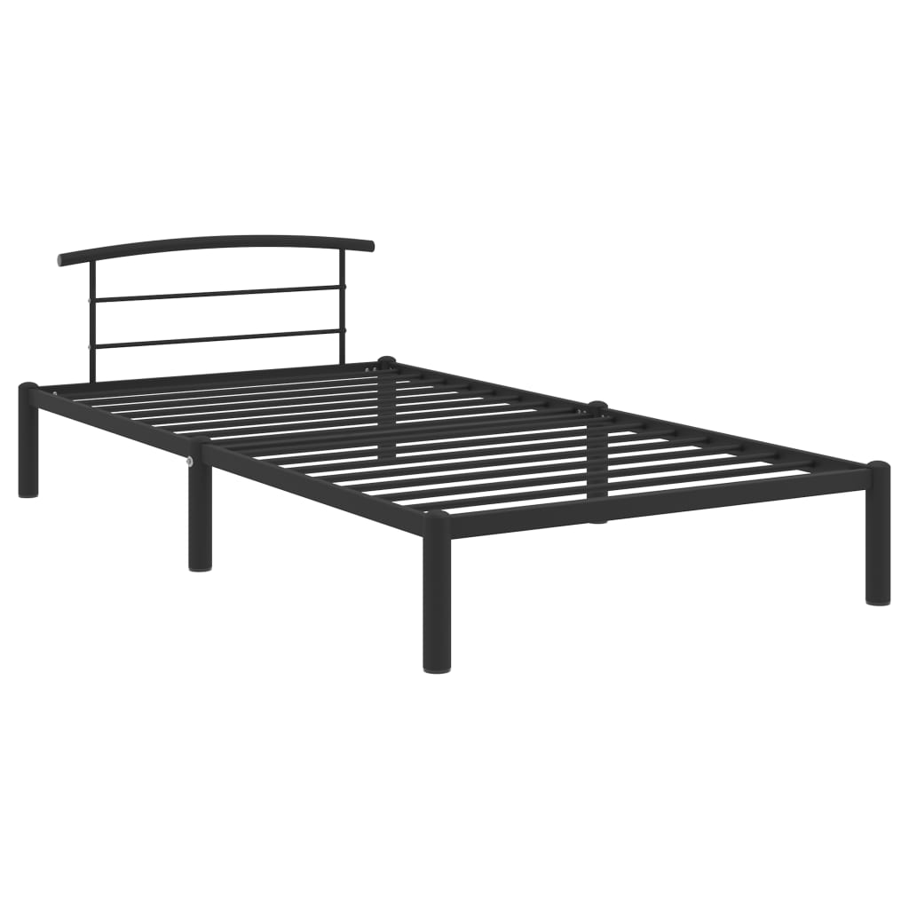 Sengeramme svart metall 100x200 cm