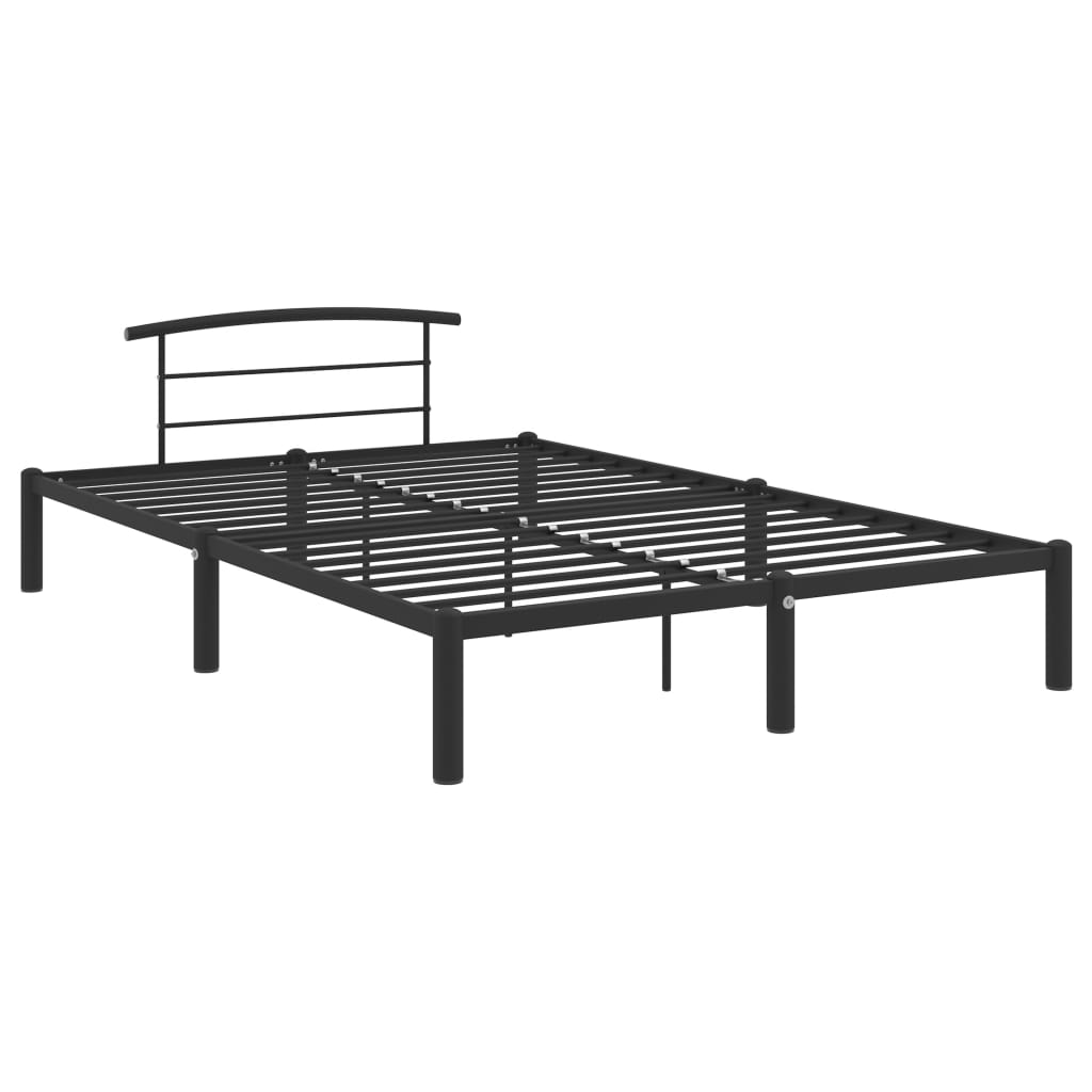 Sengeramme svart metall 140x200 cm