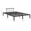Sengeramme svart metall 140x200 cm