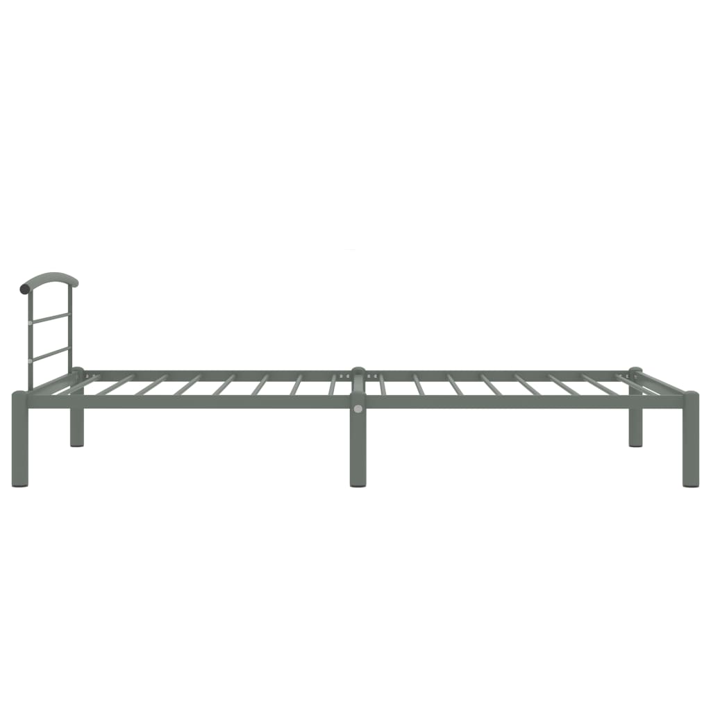 Sengeramme grå metall 100x200 cm