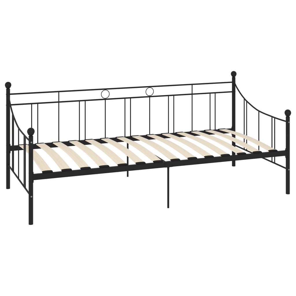 Ramme til dagseng svart metall 90x200 cm