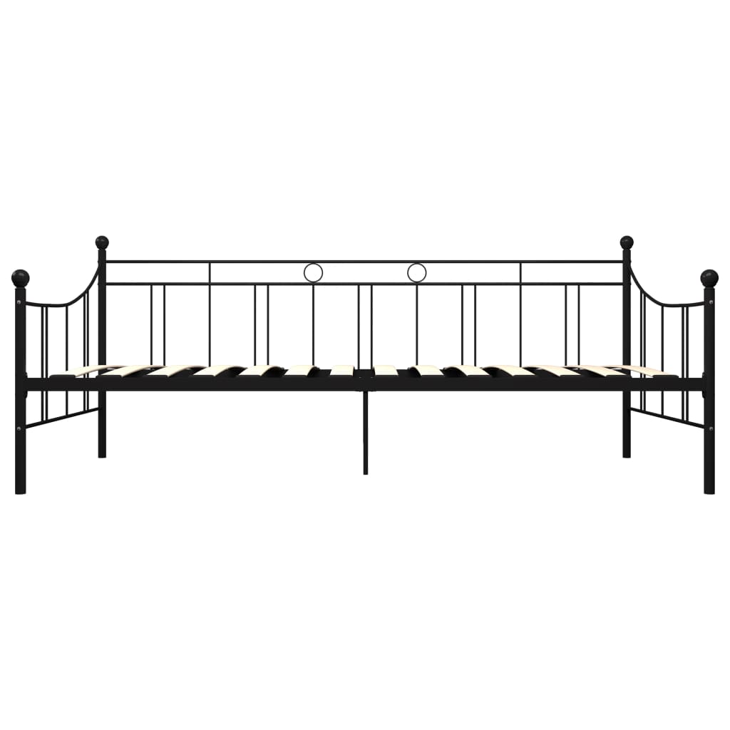 Ramme til dagseng svart metall 90x200 cm