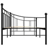 Ramme til dagseng svart metall 90x200 cm