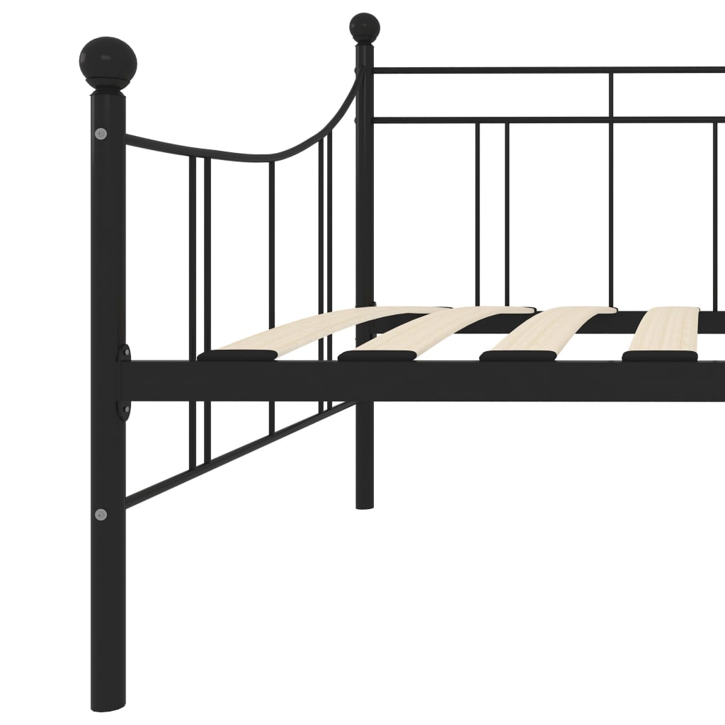 Ramme til dagseng svart metall 90x200 cm