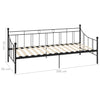 Ramme til dagseng svart metall 90x200 cm