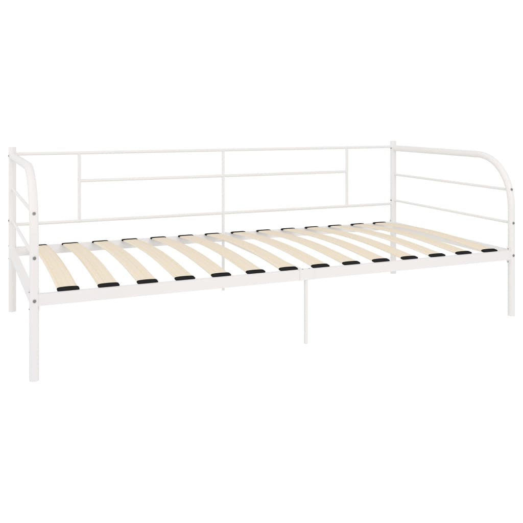 Ramme til dagseng hvit metall 90x200 cm