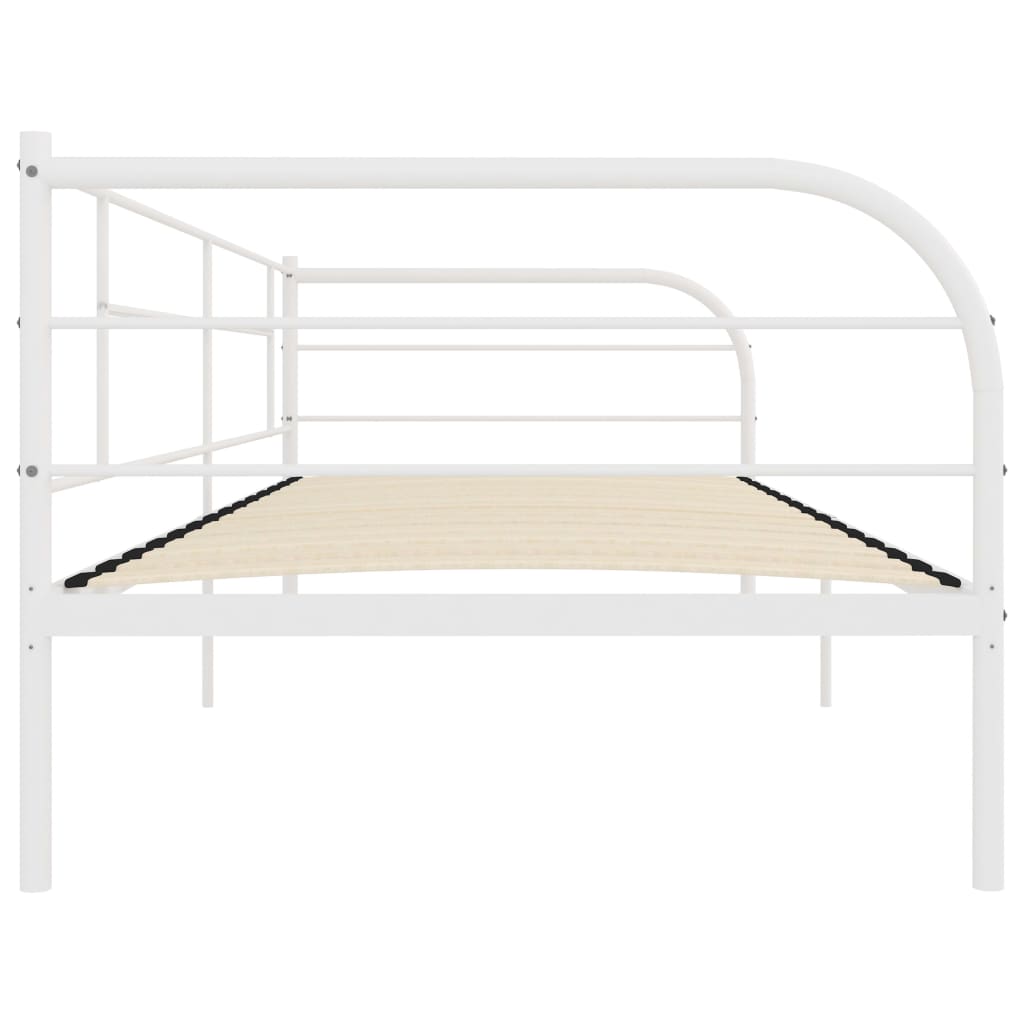 Ramme til dagseng hvit metall 90x200 cm