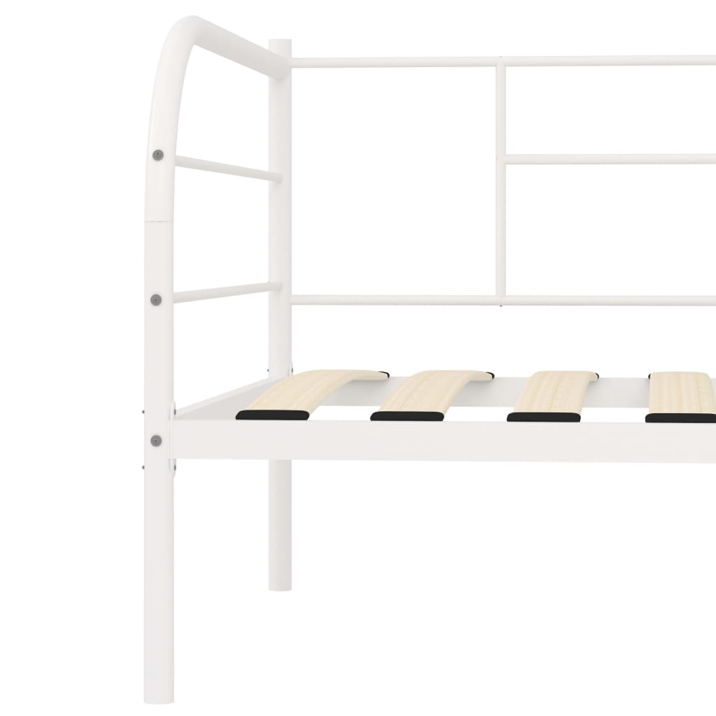 Ramme til dagseng hvit metall 90x200 cm