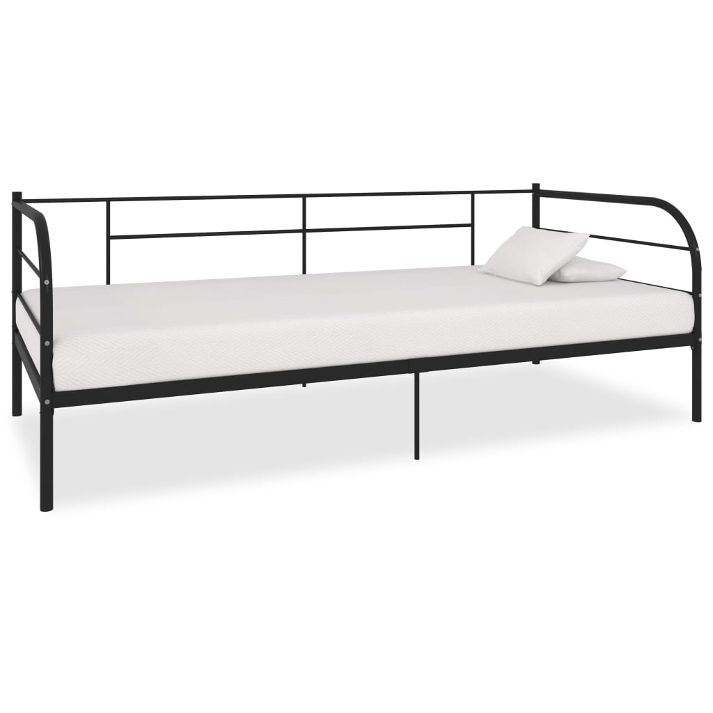 Ramme til dagseng svart metall 90x200 cm