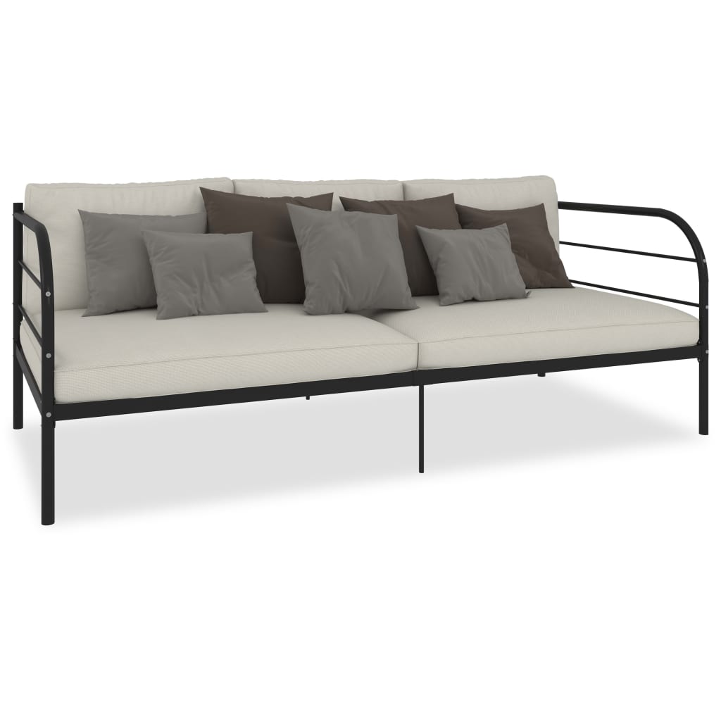 Ramme til dagseng svart metall 90x200 cm