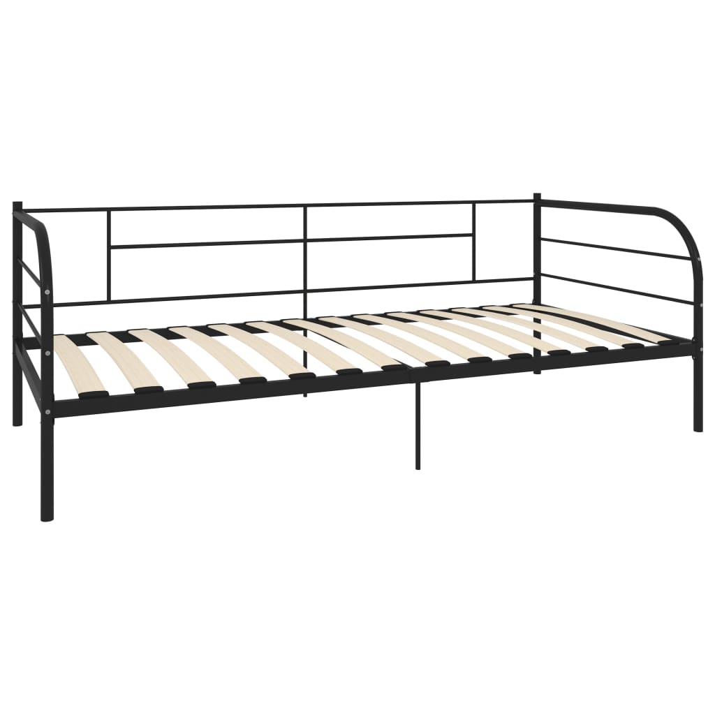 Ramme til dagseng svart metall 90x200 cm