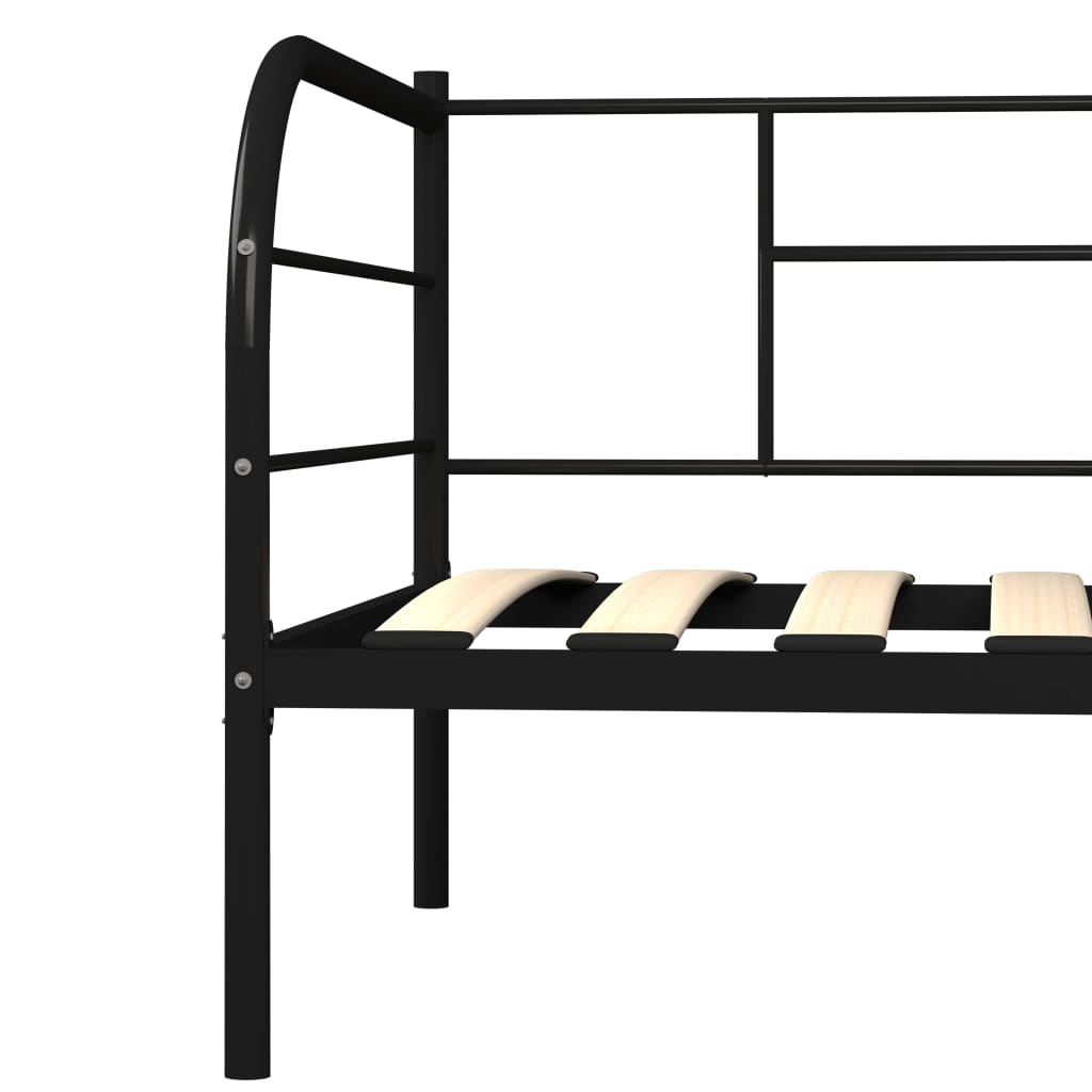 Ramme til dagseng svart metall 90x200 cm