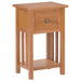 Magasinbord med skuff 35x27x55 cm heltre eik
