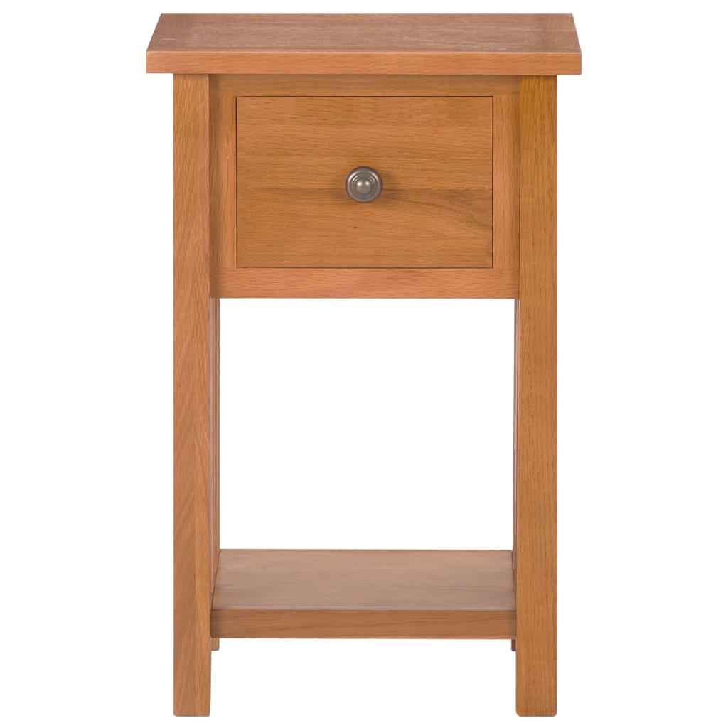 Magasinbord med skuff 35x27x55 cm heltre eik