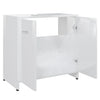 Baderomsskap høyglans hvit 60x33x61 cm konstruert tre