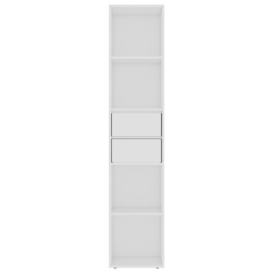 Bokhylle hvit 36x30x171 cm konstruert tre